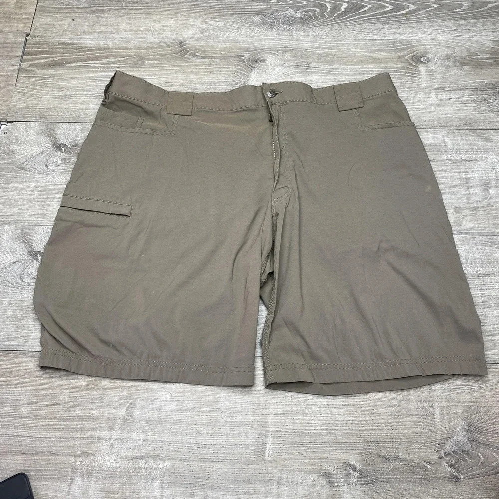 Duluth Trading Co Shorts Mens 48 Brown Cargo Nylon 11 Inseam Flex Dry On The Fly